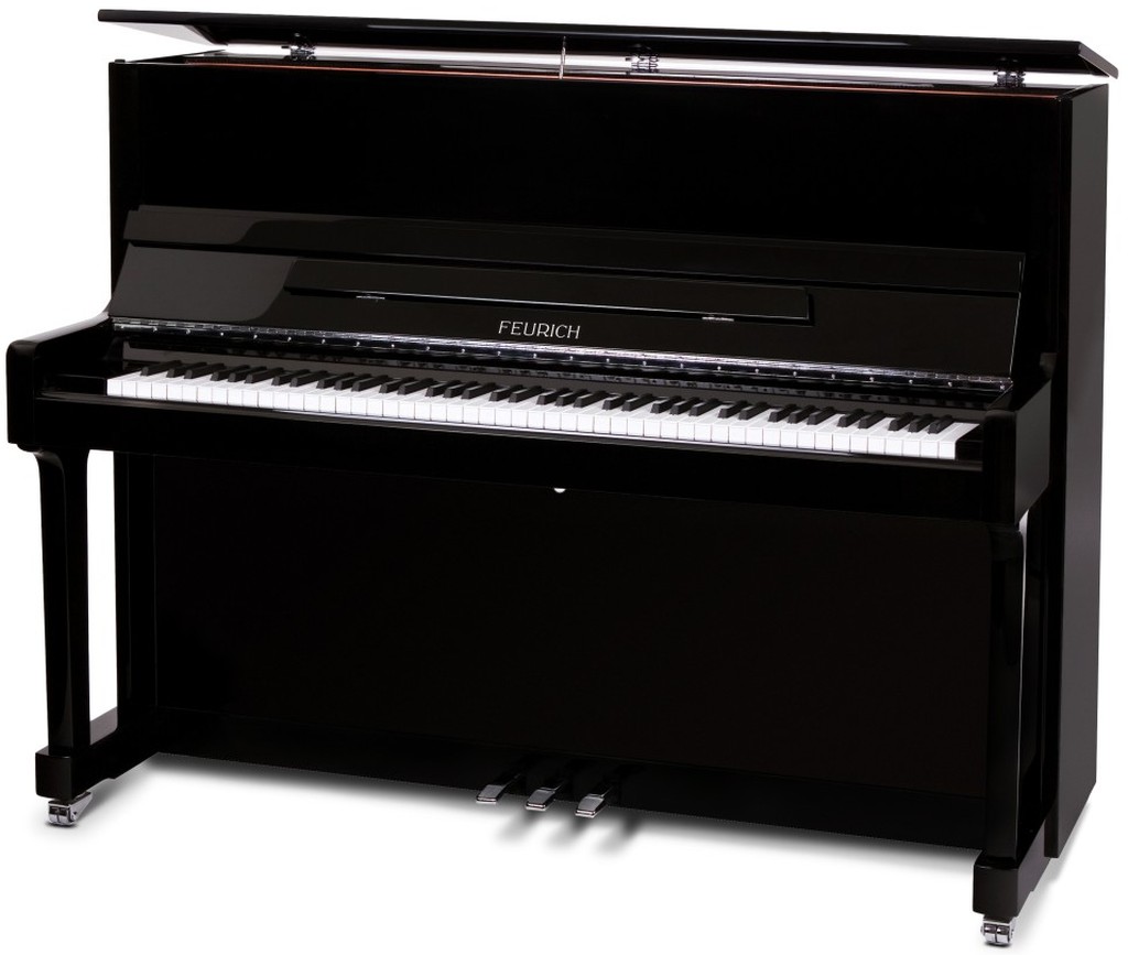 Feurich 122 Universal in black 122 universal feurich upright piano