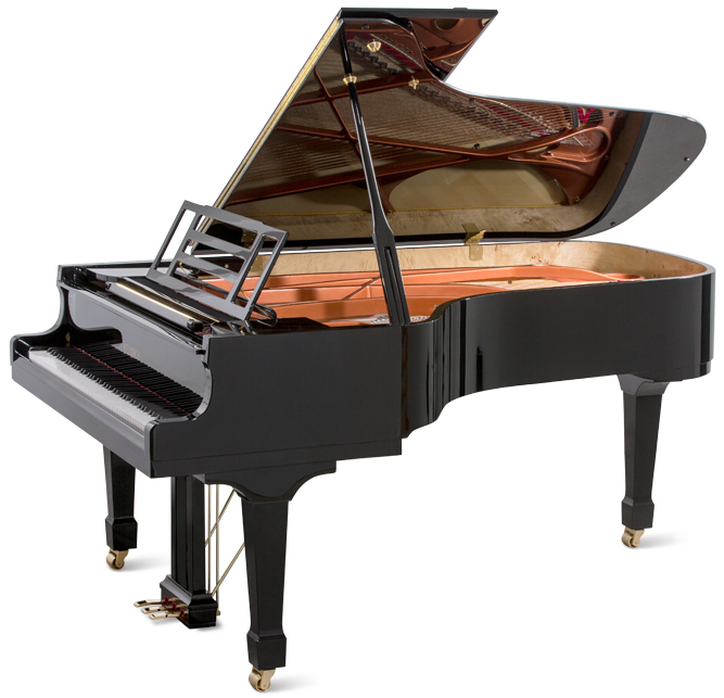 Feurich 218 Concert I in black feurich model 218 grand piano