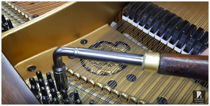 New tuning block and tuning pins